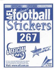2000 Select AFL Stickers #267 Chris Tarrant Back